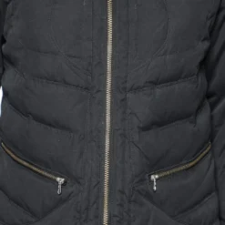 Versace Jeans Couture Black Cotton Quilt Detail Zip Front Jacket S For Women -Versace Official Website luxury women versace used clothes p551184 007