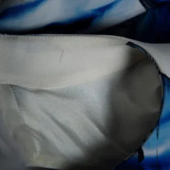 Versace Collection Blue Leaf Print Crepe Sleeveless Dress XS For Women -Versace Official Website luxury women versace used clothes p551946 006