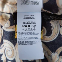 Versace Multicolor Baroque Printed Silk Button Front Shirt S For Women -Versace Official Website luxury women versace used clothes p556805 001