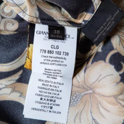 Versace Multicolor Baroque Printed Silk Button Front Shirt S For Women -Versace Official Website luxury women versace used clothes p556805 004