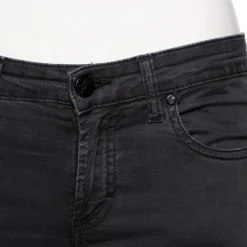 Versace Charcoal Grey Denim Stud Embellished Pocket Detailed Jeans S For Women -Versace Official Website luxury women versace used clothes p558533 006