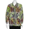 Versace Multicolored Printed Button Front Oversized Blouse L For Women