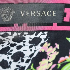 Versace Multicolor Floral Printed Silk Draped Maxi Skirt L For Women -Versace Official Website luxury women versace used clothes p563197 001