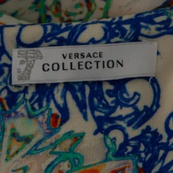 Versace Multicolor Printed Crepe Sleeveless Midi Dress M For Women -Versace Official Website luxury women versace used clothes p569088 005