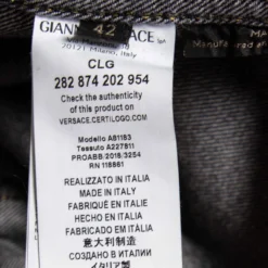 Versace Charcoal Grey Denim Rockstud Detail Button Front Jacket M For Women 16 Versace Charcoal Grey Denim Rockstud Detail Button Front Jacket M For Women -Versace Official Website luxury women versace used clothes p569398 005 scaled