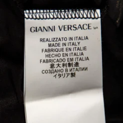 Versace Black Stretch Knit Medusa Embellished T-Shirt S For Women -Versace Official Website luxury women versace used clothes p572117 003