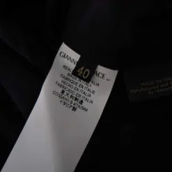 Versace Black Silk Crepe & Metal Chain Detailed Dress S For Women -Versace Official Website luxury women versace used clothes p572957 006