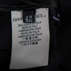 Versace Black Stretch Knit Slit Detail Asymmetric One-Sleeve Dress M For Women -Versace Official Website luxury women versace used clothes p573183 006