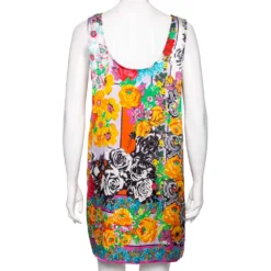Versace Multicolored Printed Silk Sleeveless Top M For Women -Versace Official Website luxury women versace used clothes p573190 001