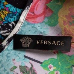 Versace Multicolored Printed Silk Sleeveless Top M For Women -Versace Official Website luxury women versace used clothes p573190 006