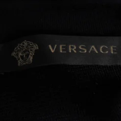 Versace Black & Gold Eyelet Detail Knit Zip Front Jacket S For Women 10 Versace Black & Gold Eyelet Detail Knit Zip Front Jacket S For Women -Versace Official Website luxury women versace used clothes p576385 005