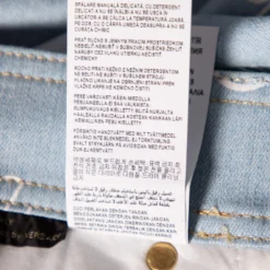 Versace Blue Logo Printed Denim Jeans S For Women -Versace Official Website luxury women versace used clothes p577686 006