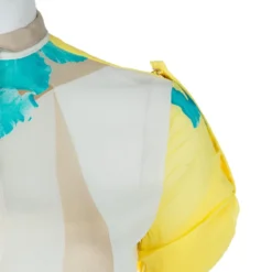 Versace Multicolor Print Sleeve Tab Detail Silk Blouse S For Women -Versace Official Website luxury women versace used clothes p57908 004