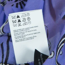 Versace Lilac Printed Long Sleeve Button Down Silk Shirt S For Women -Versace Official Website luxury women versace used clothes p57916 011