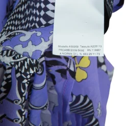 Versace Lilac Printed Long Sleeve Button Down Silk Shirt S For Women -Versace Official Website luxury women versace used clothes p57916 012