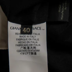 Versace Black Crepe Contrast Paneled Eyelet Studded Maxi Dress S For Women -Versace Official Website luxury women versace used clothes p596291 005