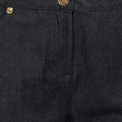 Versace Navy Blue Denim & Black Jersey Jeggings M For Women -Versace Official Website luxury women versace used clothes p597890 007