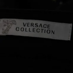 Versace Black Printed Cotton High Waisted Shorts M For Women -Versace Official Website luxury women versace used clothes p598242 1646032678 006