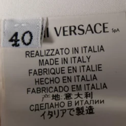 Versace Off White Cotton Dress Pleated Corset Dress S For Women -Versace Official Website luxury women versace used clothes p601740 003