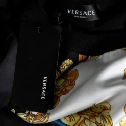 Versace Black Medusa Printed Silk Crew Neck Top L For Women -Versace Official Website luxury women versace used clothes p611547 1648010283 011