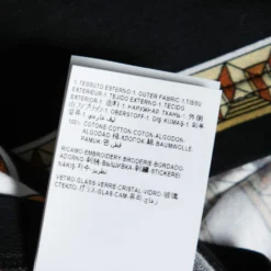 Versace Black & Gold Crystal Logo Medusa Renaissance Printed Cotton Top L For Women -Versace Official Website luxury women versace used clothes p613883 001