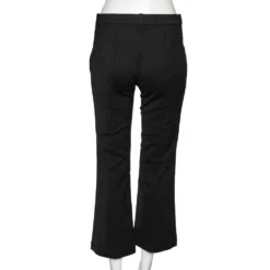 Versace Black Knit Straight Leg Trousers M For Women -Versace Official Website luxury women versace used clothes p617437 002