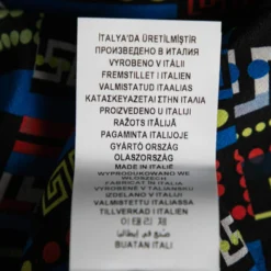 Versace Multicolor La Greca Printed Silk Crew Neck Short Sleeve Blouse M For Women -Versace Official Website luxury women versace used clothes p617459 008