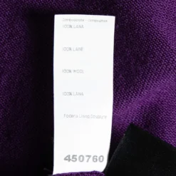 Versace Purple Knit Ruched Crystal Embellished Sweater M For Women -Versace Official Website luxury women versace used clothes p634432 002