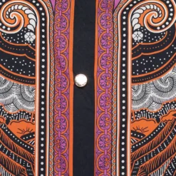 Versace Black Paisley Print Poplin Button Front Shirt M For Women -Versace Official Website luxury women versace used clothes p647416 001