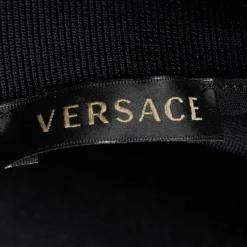 Versace Black Knit Medusa Embellished Sweatshirt S For Women -Versace Official Website luxury women versace used clothes p653440 006