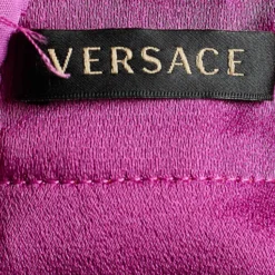 Versace Colorblock Crepe Logo Embossed Long Sleeve Blouse S For Women -Versace Official Website luxury women versace used clothes p653446 006