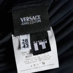 Versace Black Jersey Cut Out Detail Dress M For Women -Versace Official Website luxury women versace used clothes p654838 004
