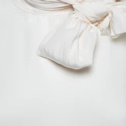 Versace Cream Silk Neck Tie Detail Sleeveless Blouse M For Women -Versace Official Website luxury women versace used clothes p661692 003