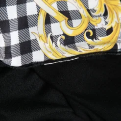 Versace Black Baroque Print Silk & Wool Button Front Cardigan S For Women 7 Versace Black Baroque Print Silk & Wool Button Front Cardigan S For Women -Versace Official Website luxury women versace used clothes p683549 001