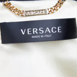 Versace Black Linen Blend Single Buttoned Blazer L For Women 9 Versace Black Linen Blend Single Buttoned Blazer L For Women -Versace Official Website luxury women versace used clothes p690307 001