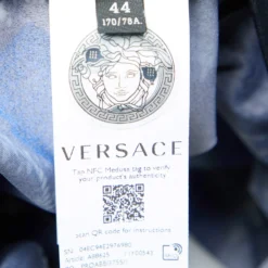 Versace Grey Snakeskin Print Coated Knit Leggings M For Women -Versace Official Website luxury women versace used clothes p690537 002