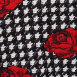 Versace Monochrome Rose Jacquard Wool Fringed Jacket M For Women -Versace Official Website luxury women versace used clothes p690554 006