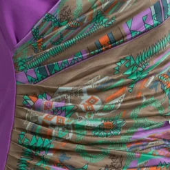 Versace Collection Multicolor Knit Ruched Sleeveless Dress S For Women -Versace Official Website luxury women versace used clothes p72597 004