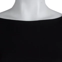 Versace Collection Black Knit Colorblock Dress M For Women -Versace Official Website luxury women versace used clothes p80275 004