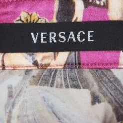 Versace Multicolor Printed Silk Button Down Shirt S For Women -Versace Official Website luxury women versace used clothes p84180 005