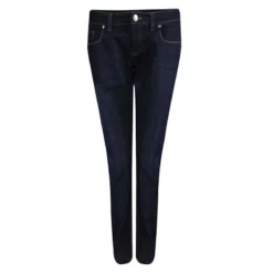 Versace Indigo Dark Wash Denim Straight Fit Jeans M For Women