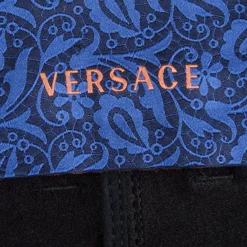 Versace Indigo Dark Wash Denim Contrast Paneled Jeans M For Women -Versace Official Website luxury women versace used clothes p86845 0005