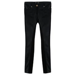Versace Black Knit Denim Panel Detail Skinny Jeans M For Women