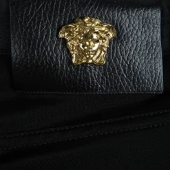 Versace Black Knit Denim Panel Detail Skinny Jeans M For Women -Versace Official Website luxury women versace used clothes p88551 0005