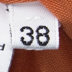 Versace Orange Ruched Sleeveless V- Neck Dress S For Women -Versace Official Website luxury women versace used clothes p92616 006