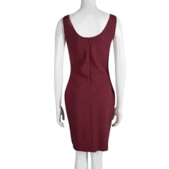 Versus By Versace Red Lion Logo Detailed Sleeveless Dress M For Women -Versace Official Website luxury women versace used clothes p92761 003