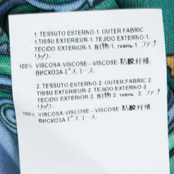 Versace Blue Printed Long Sleeve Dress L For Women -Versace Official Website luxury women versace used clothes p95708 007