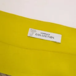 Versace Collection Yellow Printed Silk Tunic Dress M For Women -Versace Official Website luxury women versace used clothes p98916 003