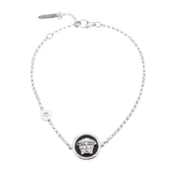 Versace Medusa Diamond 18k White Gold Bracelet For Women