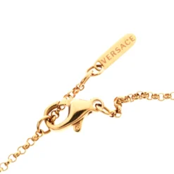 Versace Red Gemstone 18k Rose Gold Soft Bracelet For Women -Versace Official Website luxury women versace used fine jewelry p224408 003